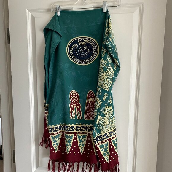 NWOT Scarf/Pashmina Multicolor with Fringe - Picture 2 of 6